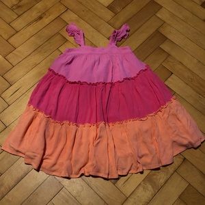 Pink & Orange Layered Gap Dress